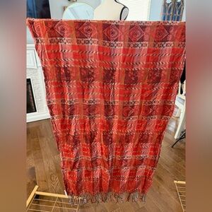 VisMaya Vibrant Orange Soft Scarf shawl Wrap
